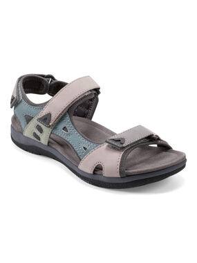Women's Earth Origins Skylar Round Toe Lightweight Casual Flat Sandals Size 11W